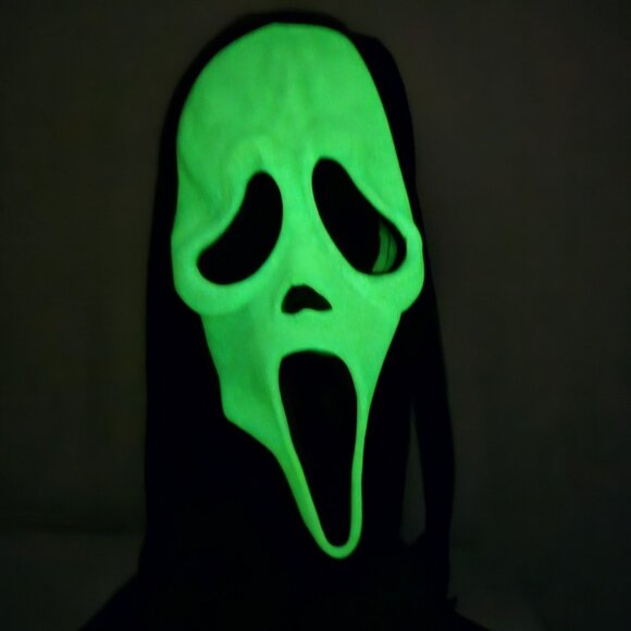 Scream Mask Vintage Easter Unlimited Fun World S9206 Glow In Dark Ghost Face - Picture 2 of 14